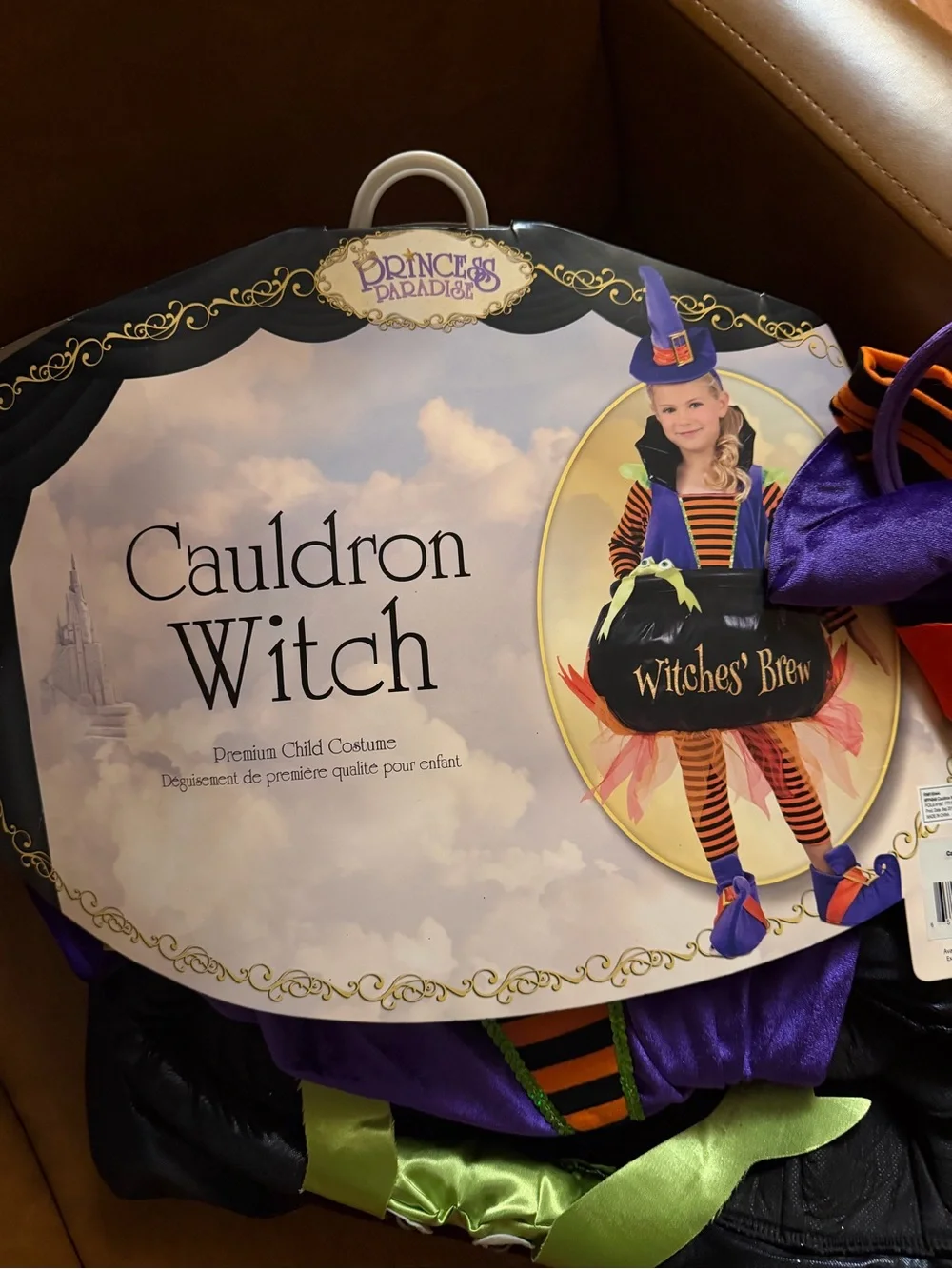 Cauldron Witch Kids Costume - Purple/Black/Orange/Green